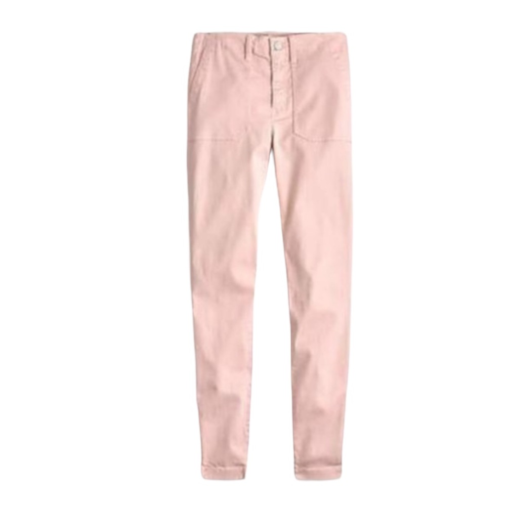 J. Crew Blush Pink Ankle-Length Cropped Jeans